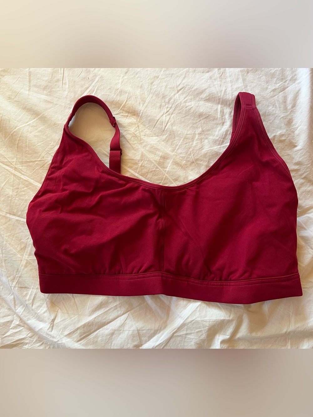 Seamless Wireless Sports Bra - Wine Red